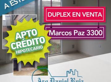 Casa · 122m² · 2 Dormitorios · 1 Cochera · Dúplex a Estrenar en Marcos Paz 3300 ¡Apto Crédito Hipotecario!