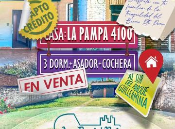 Casa · 120m² · 3 Dormitorios · 1 Cochera · Importante Rebaja de Casa 3 Dorm. Cochera en B° Pte. Perón Apto Crédito