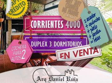 Casa · 280m² · 3 Dormitorios · 1 Cochera · Dúplex 3 Dorm. en Venta en Corrientes Al 4000