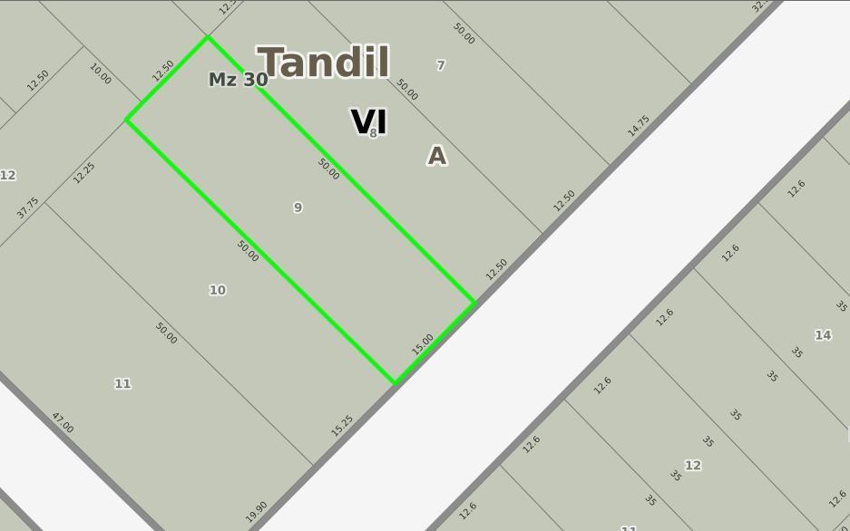 Vende lote 750m² en centro de Gardey — todos los servicios