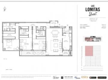Departamento · 161m² · 4 Ambientes · 1 Cochera · Departamento en Las Lomitas Street Residences