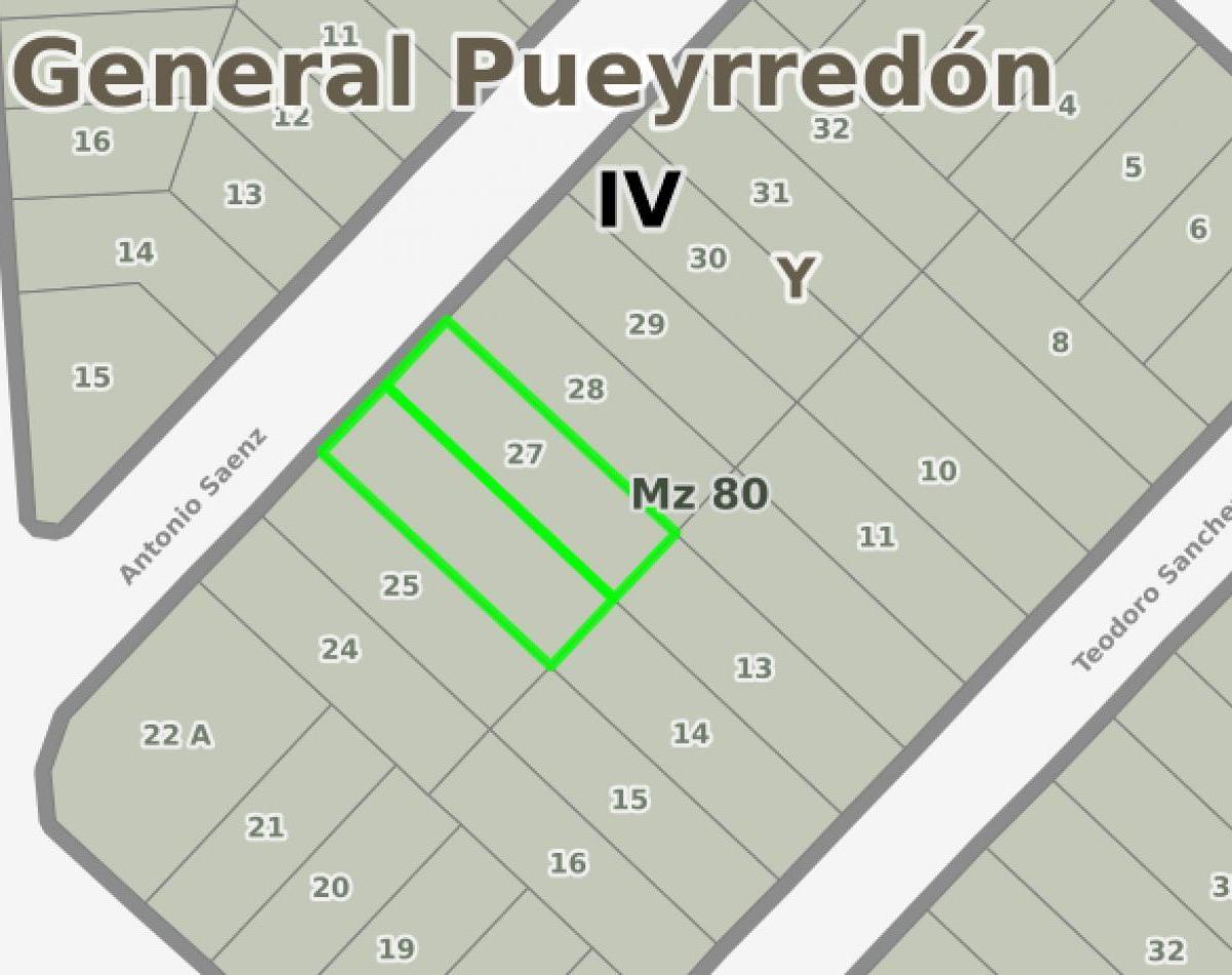Dos lotes en block. 350m2 cada uno. Todos los servicios. Nomenclatura: iv - Y - 80 - 26/27.
