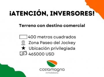Terreno · 400m² · Casa con Terreno Comercial Frente Paseo del Jockey