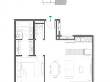 Departamento · 57m² · 2 Ambientes · Excelente Dos Ambientes en Bajo Belgrano a Estrenar!