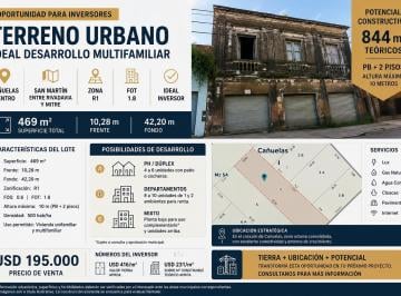 Terreno · 469m² · Terreno Céntrico con Construcción en Calle San Martin, Cañuelas.