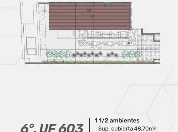 Departamento · 47m² · 1 Ambiente · Venta Departamento 1 Ambiente Divisible con Terraza Propia en Monserrat