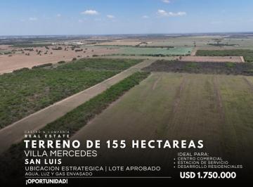 Terreno · 155ha · Se Vende Potenciales 155 Has Sobre Ruta Ex Rural N°7 - Villa Mercedes, San Luis