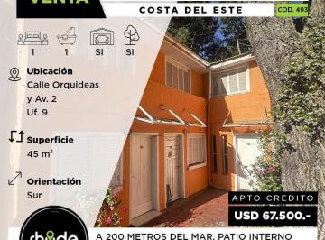 PH · 45m² · 2 Ambientes · 1 Cochera · Departamento a La Venta en Costa del Este - Calle Orquideas y Av 2 Uf. 9