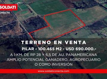 Campo · 100465m² · Terreno de 10 Ha en Venta - Pilar