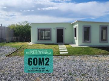Casa · 60m² · 3 Ambientes · 1 Cochera · Venta - Casa - 2 Dormitorio - Nueva Palmira - Complejo Las Rosetas