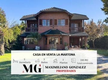 Casa · 190m² · 5 Ambientes · 1 Cochera · Casa en Venta, 6 Ambientes - La Martona, Cañuelas