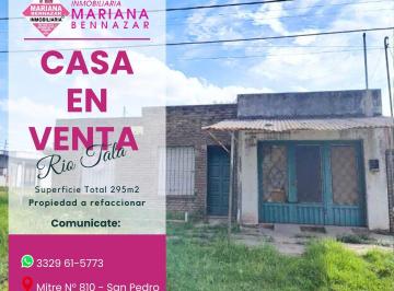 Casa de 2 ambientes, San Pedro · Propiedad en Venta - Rio Tala - San Pedro