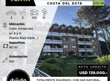 Departamento · 80m² · 3 Ambientes · Departamento a La Venta en Costa del Este - Amapolas E/ 4 y 5