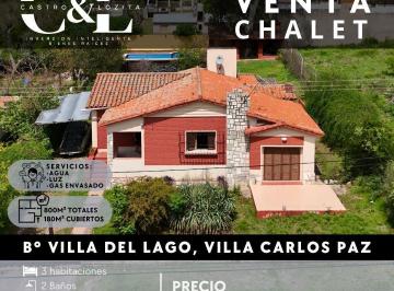 Casa · 180m² · 5 Ambientes · 1 Cochera · Chalet 3 Dor, Pileta, a 50 m de Ruta 38, Villa del Lago