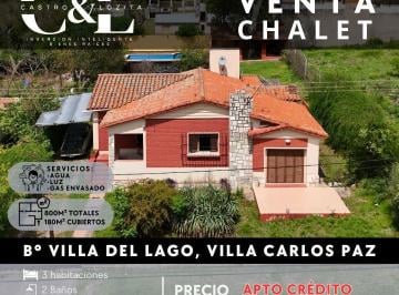 Casa · 180m² · 5 Ambientes · 1 Cochera · Chalet 3 Dor, Pileta, a 50 m de Ruta 38, Villa del Lago