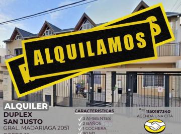 RUS-RUS-10022_2 · Alquiler Duplex 3 Ambientes con Cochera - San Justo