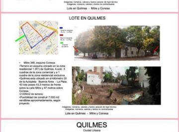 Terreno · 2026m² · Lote a La Venta en Quilmes Centro