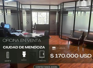 Oficina comercial de 4 ambientes, Ciudad de Mendoza · Oficina de Primer Nivel en Ubicación Inmejorable - 115 m²