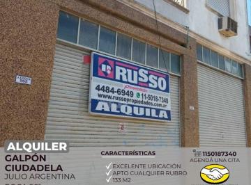 RUS-RUS-10039_2 · Alquiler Galpon 133 Mtrs2 Ciudadela