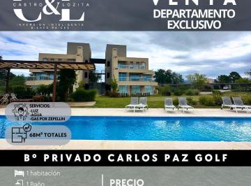 Departamento · 68m² · 3 Ambientes · 1 Cochera · Venta de Exclusivo Departamento de Categoría de un Dormitorio en Carlos Paz Golf