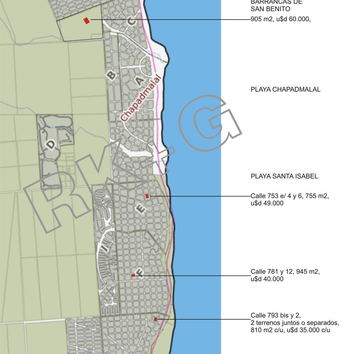 Lotes en venta en Chapadmalal, San Benito y Santa Isabel desde 450m²