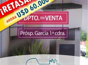 Departamento · 40m² · 1 Dormitorio · ¡Retasamos! Planta Baja de 1 Dormitorio en Próspero García 1ra Cdra. ¡Imperdible Descuento!