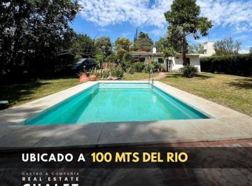 Casa · 120m² · 5 Ambientes · 1 Cochera · Chalet de 2 Dorm. con Pileta en Venta, B. El Descanso - Anisacate