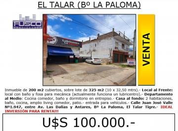 Local comercial de 3 ambientes, Tigre · Calle J. J. Valle Nº1.947, E/las Dalias y Antares, Bº La Paloma, El Talar Tigre