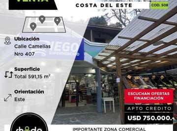 Local comercial · 591m² · 7 Ambientes · Local Comercial, Lote y Tres Departamentos a La Venta en Costa del Este - Calle Las Camelias Al 407