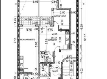 Planta. Pisos del 2 al 8. · Venta Departamento 1 Dormitorio en Pozo - Centro, Rosario