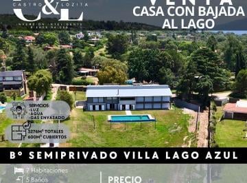 Casa · 600m² · 12 Ambientes · 1 Cochera · Exclusiva Casa de 7 Habitaciones y 3276 m² de Terreno con Costa de Lago en Semi Privado Lago Azul
