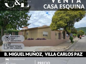 Casa · 110m² · 4 Ambientes · 1 Cochera · Se Vende Casa Esquina de 3 Dor en Planta Única a 5' del Centro de Carlos Paz