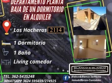 Departamento · 40m² · 2 Ambientes · 1 Cochera · Se Alquila Los Hacheros 2100