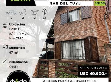 Casa · 57m² · 3 Ambientes · Challet Tres Ambientes a 100 m del Mar en Mar del Tuyu - Calle 1 Nro 7562