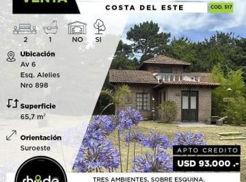 Casa · 65m² · 3 Ambientes · Casa a La Venta en Costa del Este - Calle Los Geranios E/ Malvones y Madreselvas Al 1023