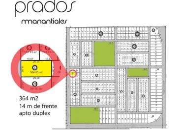 Terreno , Córdoba · Venta. Prados de Manantiales. Lote 364 m². 14 m Frente. Apto Duplex