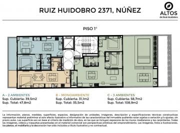 Departamento · 58m² · 3 Ambientes · Departamento en Nuñez - Entrega Junio 2028