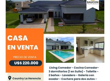 Casa · 179m² · 6 Ambientes · 2 Cocheras · Casa 3 Dorm. - Country La Herencia, Los Nogales