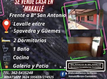 Casa · 700m² · Se Vende Casa de 2 Dorm. en Makallé Chaco