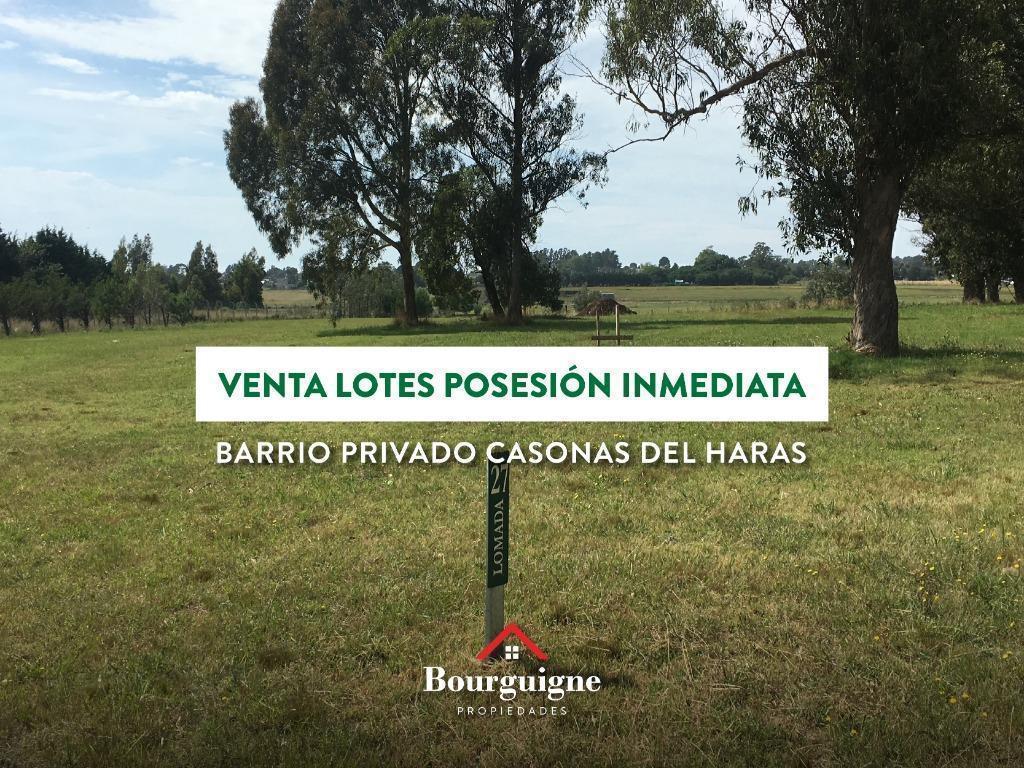 Venta lotes en el Barrio Privado Casonas del Haras. Posesión inmediata!
