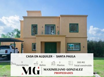 Casa · 250m² · 5 Ambientes · Casa en Alquiler, 5 Ambientes - Santa Paula, Ezeiza