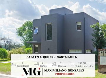 Casa · 120m² · 3 Ambientes · 2 Cocheras · Casa en Alquiler, 3 Ambientes - Santa Paula, Ezeiza