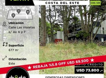 Terreno · 677m² · Exclusivo Terreno Dentro de La Reserva en Costa del Este - Calle Las Violetas E/ Av 6 y 7