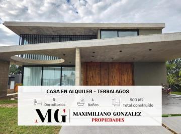 Casa · 450m² · 7 Ambientes · 1 Cochera · Casa en Alquiler Terralagos, Canning