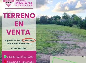 Terreno , San Pedro · Terreno en Venta de 1596 m² - Zona Apart Club San Pedro