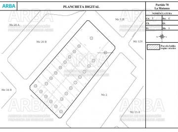 Terreno , La Matanza · Lote en Venta de 19.544, 50 m² en Isidro Casanova Ideal Inversión