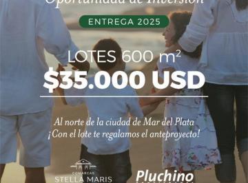 Terreno · 600m² · Lotes en Venta - Barrio Privado - Comarcas de Stella Maris