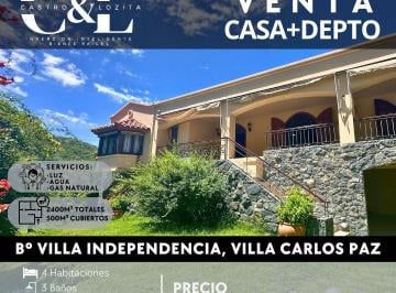 Casa · 500m² · 10 Ambientes · 2 Cocheras · Importante Casa Principal de 3 Dor, Piscina y Dpto en B° Villa Independencia, Villa Carlos Paz