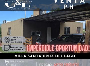 PH · 70m² · 3 Ambientes · 1 Cochera · Venta PH 2 Dor, Pileta a 100 m de La Ruta 28. Villa Santa Cruz del Lago