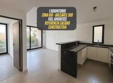 Departamento · 36m² · 2 Ambientes · 1 Cochera · Departamento en Venta en Balcarce Al 500 de 1 Dormitorio con Patio, Rosario Zona Rio